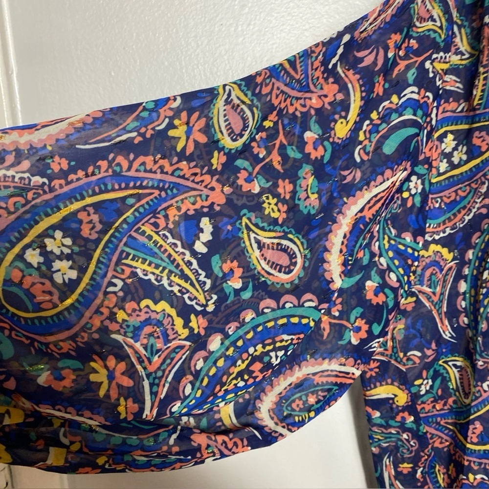 Molly Bracken Loose Paisley Shirt size M - Picture 12 of 13